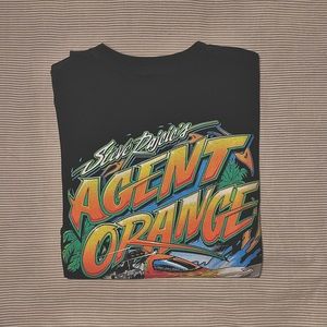 Gildan Black Graphic Tee - Agent Orange Design